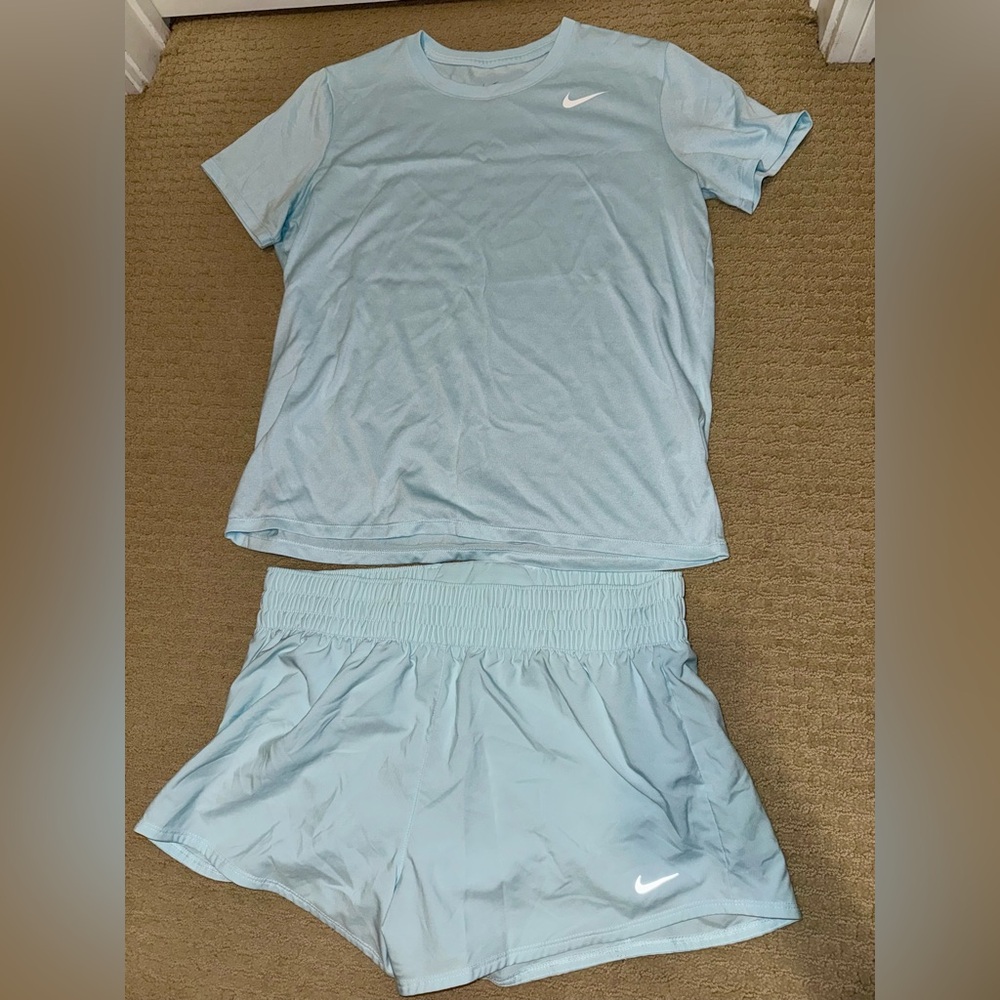Nike Sky Blue Dri-FIT Activewear Set